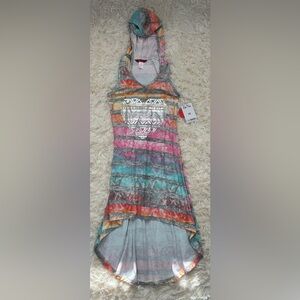 NWT Lulu Luv Girls Boho Tribal Metallic Dress Size 7/8